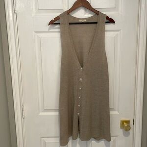 Eileen Fisher Tan Button Down Vest